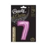 Kép 2/3 - Rózsaszín Satin Pink 7-es szám fólia lufi 76 cm