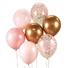 Kép 1/3 - Színes Pink-Copper léggömb, lufi szett 7 db-os 30cm (12 inch)