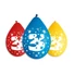 Kép 1/3 - Happy Birthday 3 Star függő léggömb, lufi 5 db-os 12 inch (30 cm)