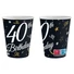 Kép 2/3 - Happy Birthday 40 B&C papír pohár 6 db-os 200 ml