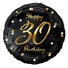 Kép 1/3 - Happy Birthday 30 B&C Gold fólia lufi 36 cm