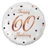 Kép 1/3 - Happy Birthday 60 B&C White fólia lufi 36 cm
