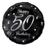 Kép 1/3 - Happy Birthday 50 B&C Silver fólia lufi 36 cm