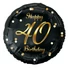 Kép 1/3 - Happy Birthday 40 B&C Gold fólia lufi 36 cm
