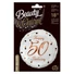 Kép 2/3 - Happy Birthday 50 B&C White fólia lufi 36 cm