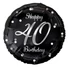 Kép 1/3 - Happy Birthday 40 B&C Silver fólia lufi 36 cm