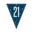 Kép 2/5 - Happy Birthday 21 Blue zászlófüzér 274 cm