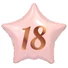 Kép 1/3 - Rózsaszín Happy Birthday 18 Pink csillag fólia lufi 44 cm