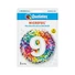 Kép 2/3 - Színes 9-es Rainbow Confetti szám fólia lufi 46 cm