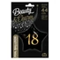 Kép 2/3 - Fekete Happy Birthday 18 Black csillag fólia lufi 44 cm
