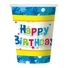 Kép 1/3 - Happy Birthday Blue papír pohár 6 db-os 270 ml
