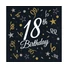 Kép 1/5 - Happy Birthday 18 B&C szalvéta 20 db-os 33x33 cm