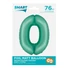 Kép 2/3 - Menta 0-ás Mint Mat szám fólia lufi 76 cm