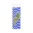 Kép 4/5 - Kék Blue Stripes rugalmas papír szívószál 12 db-os