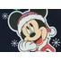 Kép 2/3 - Hosszú ujjú, belül enyhén bolyhos baba rugdalózó karácsonyi Mickey egér mintával