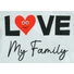 Kép 2/3 - "Love my family" feliratos rövid ujjú baba body fehér