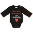 Kép 1/3 - "Sorry girls. My Mommy's my valentine" feliratos valentin napi baba body fekete