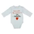 Kép 1/3 - "Sorry girls. My Mommy's my valentine" feliratos valentin napi baba body fehér