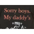 Kép 2/3 - "Sorry boys. My Daddy's my valentine" feliratos valentin napi baba body fekete