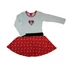 Kép 1/5 - Disney Minnie szívecskés derékszalagos ruha