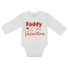Kép 1/3 - "Daddy is my Valentine" feliratos valentin napi baba body fehér