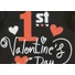 Kép 2/3 - "1st Valentine's day" feliratos valentin napi baba body fekete