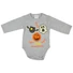 Kép 1/5 - Halloween hosszú ujjú baba body szürke