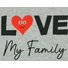 Kép 2/3 - "Love my family" feliratos hosszú ujjú rugdalózó