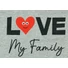 Kép 2/3 - "Love my family" feliratos hosszú ujjú rugdalózó