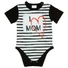 Kép 1/3 - "I LOVE MY MOM" feliratos rövid ujjú baba body fekete