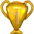 Kép 1/2 - Gold Trophy, Arany trófea fólia lufi 71 cm