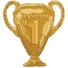 Kép 2/2 - Gold Trophy, Arany trófea fólia lufi 71 cm