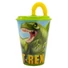 Kép 1/4 - Dinoszaurusz T-Rex szívószálas pohár, műanyag 430 ml