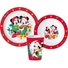 Kép 1/2 - Disney Minnie and Mickey Karácsonyi étkészlet, micro műanyag szett, pohárral 260 ml