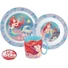 Kép 2/2 - Disney Hercegnők Ariel étkészlet, micro műanyag szett bögrével 350 ml