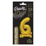 Kép 2/2 - Arany B&C Gold mini 6-os szám fólia lufi talppal 38 cm