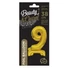 Kép 2/2 - Arany B&C Gold mini 9-es szám fólia lufi talppal 38 cm