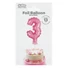 Kép 2/3 - Rózsaszín 3-as Pink szám fólia lufi tortára 13 cm
