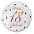 Kép 1/2 - Happy Birthday 18 B&C White fólia lufi 36 cm