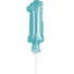 Kép 1/3 - Kék 1-es Light Blue szám fólia lufi tortára 13 cm