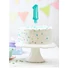 Kép 3/3 - Kék 1-es Light Blue szám fólia lufi tortára 13 cm