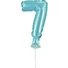 Kép 1/2 - Kék 7-es Light Blue szám fólia lufi tortára 13 cm