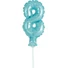 Kép 1/3 - Kék 8-as Light Blue szám fólia lufi tortára 13 cm