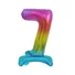 Kép 1/2 - Színes Rainbow mini 7-es szám fólia lufi talppal 38 cm