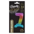 Kép 2/2 - Színes Rainbow mini 7-es szám fólia lufi talppal 38 cm