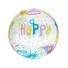 Kép 1/2 - Happy Birthday Aqua gömb fólia lufi 40 cm