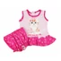 Kép 1/7 - 2 részes kislány nyári szett rövidnadrággal, tunikával cica mintával