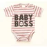 Kép 1/5 - Rövid ujjú dupla patentos " Baby Boss" feliratú baba body