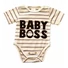 Kép 1/7 - Rövid ujjú dupla patentos " Baby Boss" feliratú baba body